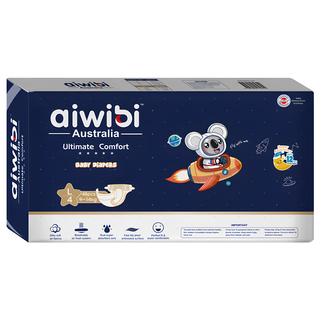 aiwibi 愛薇彼 夜用甄柔瞬吸 黏貼型尿布 9~14kg, L, 48片