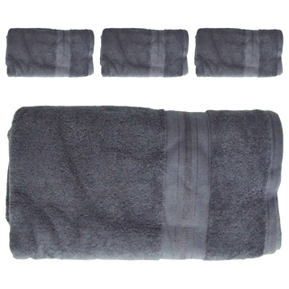 加厚浴巾 450g, 棉質, 青灰色, 140 x 70cm, 4條