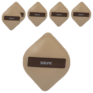 Solone 台灣公司貨 彈力訂製舒芙蕾海綿 菱形, 可可色, 6個