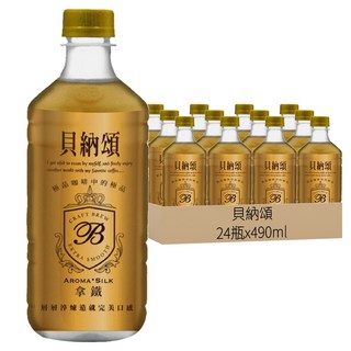 貝納頌 極品大咖啡 經典拿鐵, 490ml, 24瓶
