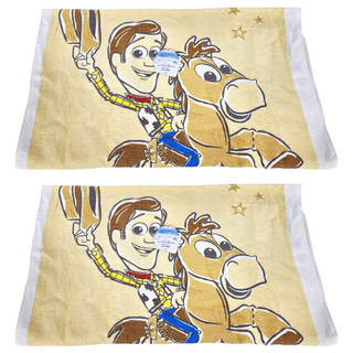 LIFE 來福牌 DISNEY 迪士尼 小浴巾 60x110cm 抗菌加工 100%純棉 台灣製, 胡迪, 2條