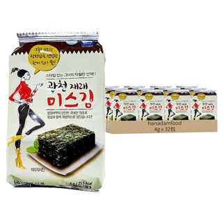 hanadamfood 金小姐廣川傳統海苔, 4g, 32包
