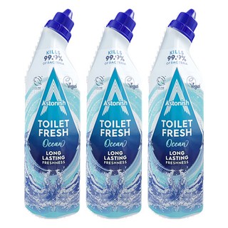 Astonish 免刷洗馬桶清潔劑 海洋藍, 750ml, 3瓶
