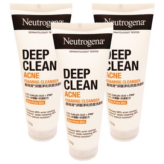 Neutrogena 深層淨化抗痘洗面乳, 100g, 3條