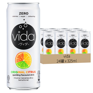 DyDo Vida氣泡飲 柑橘味, 325ml, 24罐