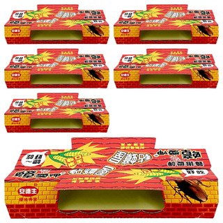 安德生 蟑愛呷 黏蟑屋 10片裝 附無毒誘餌, 6盒