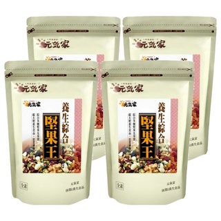 元氣家 養生綜合堅果王, 多種堅果與果實, 非油炸 低溫烘焙, 200g, 4包