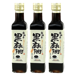 麻油車 頂級冷壓黑麻油, 255ml, 3瓶