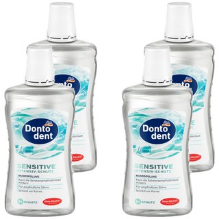 dm Dontodent 口腔漱口水，減少牙菌斑，去除口臭，不含酒精，溫和, 500ml, 4瓶