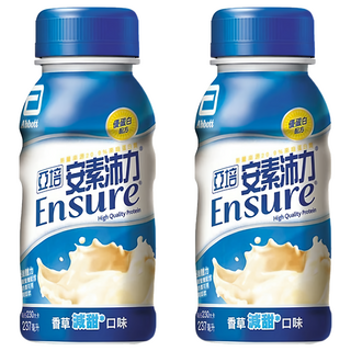 Abbott 亞培 Ensure 安素 沛力優蛋白配方 香草減甜口味, 237ml, 2瓶