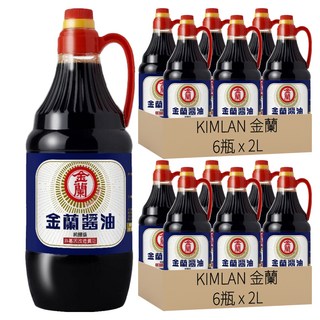 金蘭 醬油 非基因改造黃豆, 2L, 12桶