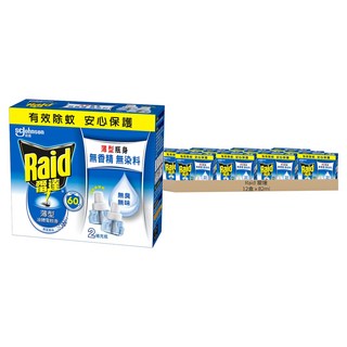 Raid 雷達 超智慧薄型液體電蚊香補充瓶 2入組 12盒, 82ml