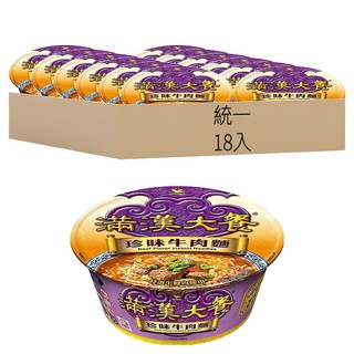 統一 滿漢大餐 珍味牛肉麵 187g, 18入