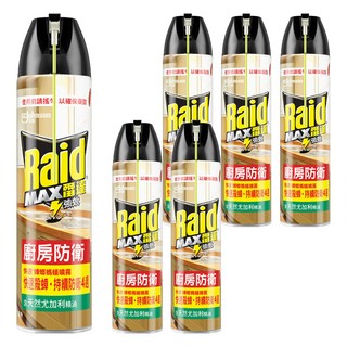 Raid 雷達 快速蟑螂螞蟻藥 尤加利, 500ml, 6罐