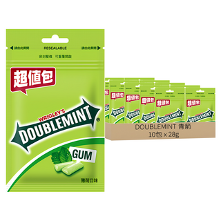 DOUBLEMINT 青箭 粒裝口香糖 清新好口氣 經典薄荷原味, 28g, 10包
