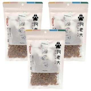 狗老大 寵物零食, 3包, 骰子牛肉丁 軟, 100g