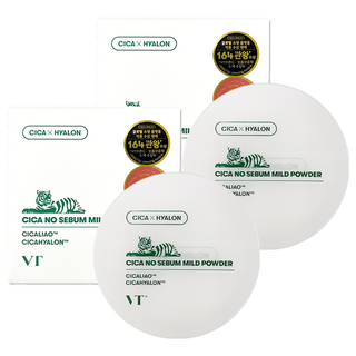 VT COSMETICS 老虎溫和鎮靜控油蜜粉 5g 打造持久清爽霧面妝感, 2罐