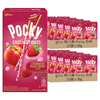 glico 格力高 Pocky 百奇 草莓桃子風味, 38g, 20個