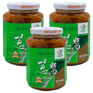 三星地區農會 翠玉蔥醬 蘑菇, 380g, 3罐