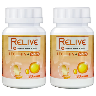 RELIVE 卵磷脂 + NMN, 500mg, 30顆, 2罐