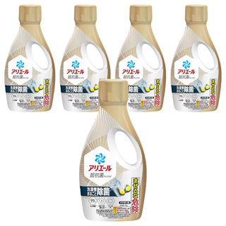 ARIEL 日本原裝進口 超濃縮抗菌抗臭洗衣精 全效抗菌 金色, 700g, 5瓶