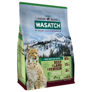 WASATCH 瓦莎奇 原生貓糧, 3種紅肉(牛 + 羊 + 鹿), 2700g, 1袋