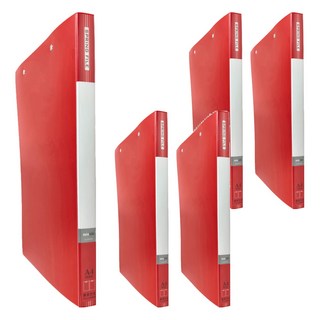 珠友文化 PP彈簧夾 雙上 DL-0610, 5本, 紅色