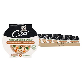 Cesar 西莎 鮮肉主食碗 甜番薯+四季豆 雞肉+蔬菜, 85g, 10個
