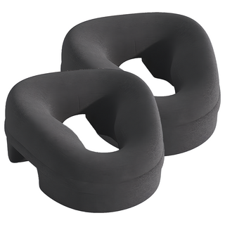 ANTIAN 美容院鏤空記憶棉按摩SPA趴枕/家用推拿枕頭/按摩頭枕/趴趴午睡枕, 深灰色, 2個