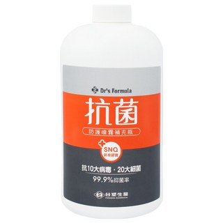 台塑生醫 Dr's Formula 抗菌防護噴霧 補充瓶, 1kg, 1瓶