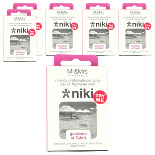 Mr&Mrs FRAGRANCE NIKI 車用香氛補充片, 6個, 大溪地梔子花