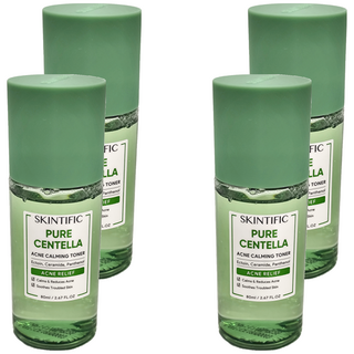 SKINTIFIC 青春修護化妝水 - 舒緩痘痘肌、保濕補水、調理肌膚, 80ml, 4瓶