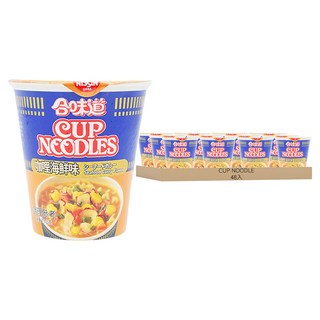 NISSIN 日清 CUP NOODLE 合味道 咖哩海鮮味杯麵 71g, 48入