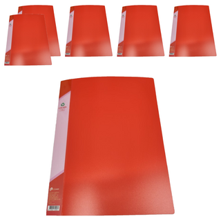 雙德 PP主色板資料簿 SD40A-4 40張, 紅色, 6本