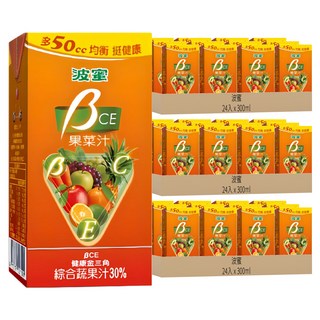 波蜜 果菜汁 含β-胡蘿蔔素、維生素C和維生素E, 300ml, 72入