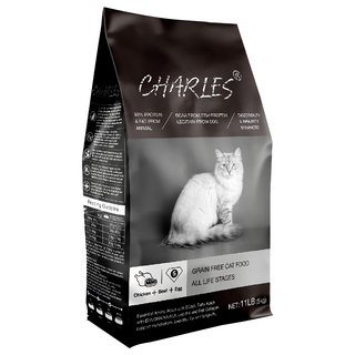 CHARLES 查爾斯 無穀全齡貓糧 鮮雞肉 + 牛肉 + 新鮮鱉蛋 93%蛋白質, 5kg, 1袋