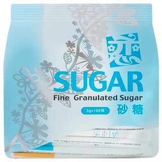 戀 長條砂糖 Set 100, 精製砂糖, 300g, 1袋