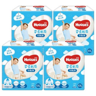 HUGGIES 好奇 雲柔乾爽好動褲/褲型尿布/紙尿褲 15kg以上, XXL, 104片