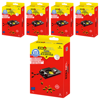 ECOGEL 易克捷 除蟑盒 6入, 15g, 5盒