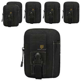 S-SportPlus+ 腰包 黑色白線, 6個 - 輕巧耐用多層收納, 12 x 5 x 16cm