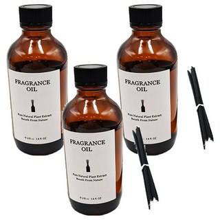 FRAGRANCE 法式精油茶色擴香瓶 檸檬羅勒與柑橘, 100ml, 3件, 青檸羅勒與柑橘