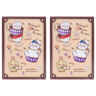 吉伊卡哇午茶趣 L型A5資料夾 (2個) - 可愛辦公文具，文件收納整理好幫手