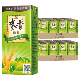 統一 麥香 綠茶 375ml x 24入, 48入