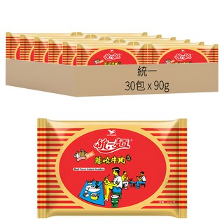 統一 統一麵 蔥燒牛肉風味 90g, 30包