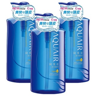 AQUAIR 阿葵亞 淨水賦活洗髮精 保濕型, 深層淨化 長效鎖水, 豐盈蓬鬆, 1L, 3件