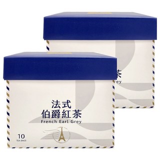 Teavoya 嘉柏茶業 法式伯爵茶包 No.2 3g 三角立體茶包 獨立茶包包裝 矢車菊花瓣, 10包, 2盒