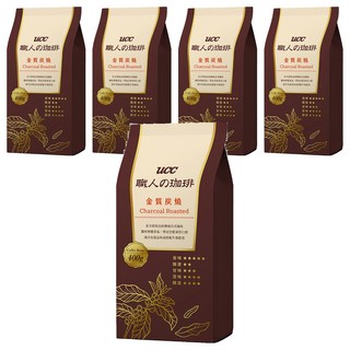 UCC 金質炭燒咖啡豆 400g, 濃厚飽滿口感，日本技術支援, 未研磨, 5包