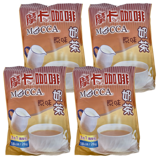 MOCCA 摩卡 原味奶茶, 18g, 28包, 4袋