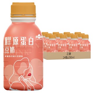 正康 Jacksoy 膠原蛋白豆奶 (24瓶/箱), 非基因改造大豆, 290ml