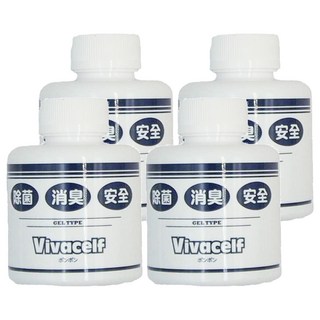 台灣虎牌 Vivacelf 除菌消臭安全置放瓶, 160g, 4瓶, 不適用